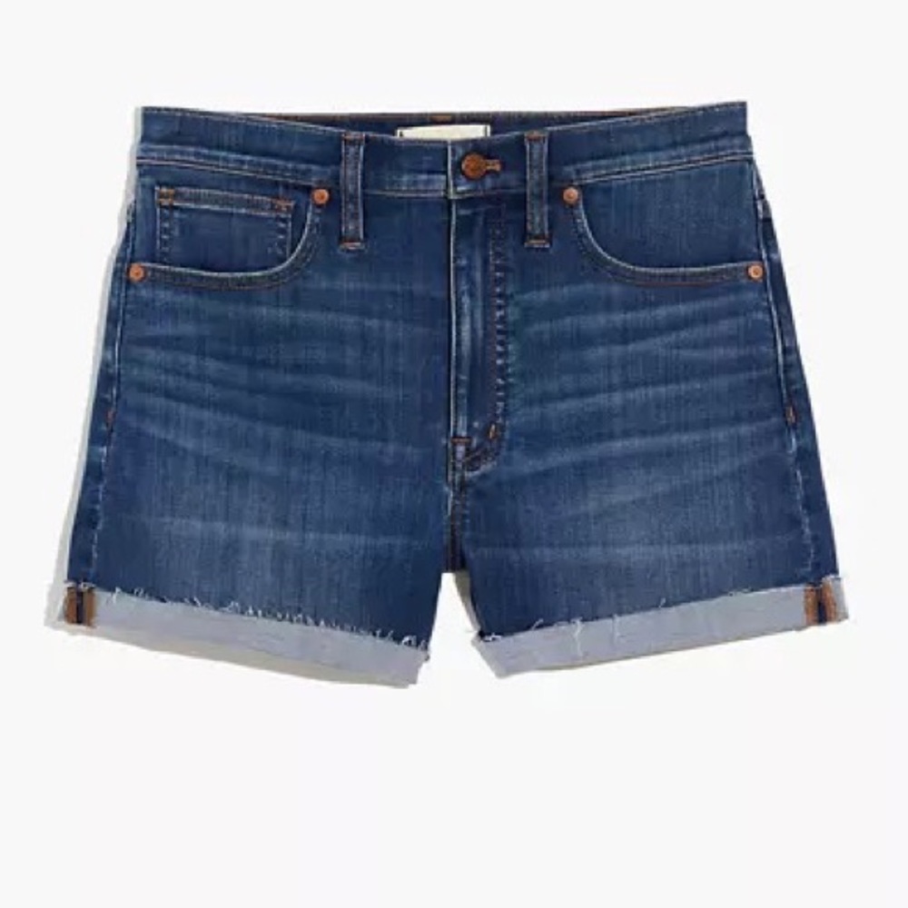 Madewell High-Rise Denim Shorts in Danny Wash